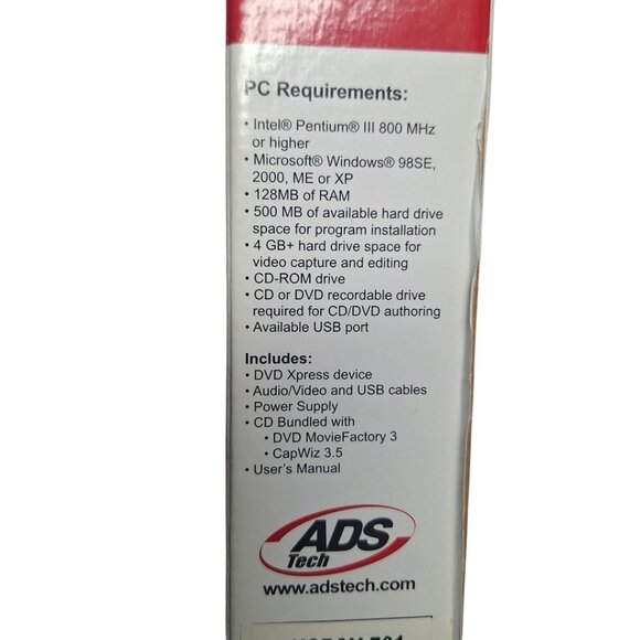 ADS Tech DVD Xpress VHS Video Home Movie Conversion USB Camcorder Memory Keeper - Picture 6 of 14